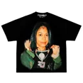 thumbnail image 3 of Camisetas de estilo hip hop con estampado de retrato de cabeza grande de moda Harajuku para mujer, camisetas de manga corta de gran tamaño con diseño INS Sense, camisetas estilo callejero americano Y2, 3 of 5