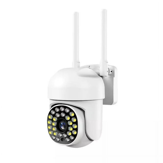 Cámara de seguridad con focos, visión nocturna a color, cámara de vigilancia con cable, cámaras inalámbricas WiFi enchufables