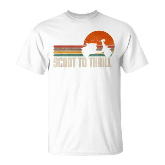 SR Vintage Motor Scooter Moped Scoot To Thrill Retro T-Shirt