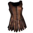 thumbnail image 2 of Chaleco medieval sin mangas vestido traje de caballero accesorio decoraciones remaches de metal Marron oscuro jinwen Armadura de pecho medieval, 2 of 8