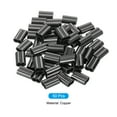 thumbnail image 3 of 3/32" 2.4mm Wire Rope Loop Sleeve 50 Pcs Copper Double Ferrule Duplex Crimping Loop Sleeve for Wire Rope Cable Fittings Rigging Fishing Wire,Black, 3 of 6