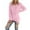 Light Pink, variant on Winter Warmth Solid V-Neck Long Sleeve Fuzzy Pullover Sweater for Women – Plus Size Casual Thermal Soft Comfort Top for Fall & Winter