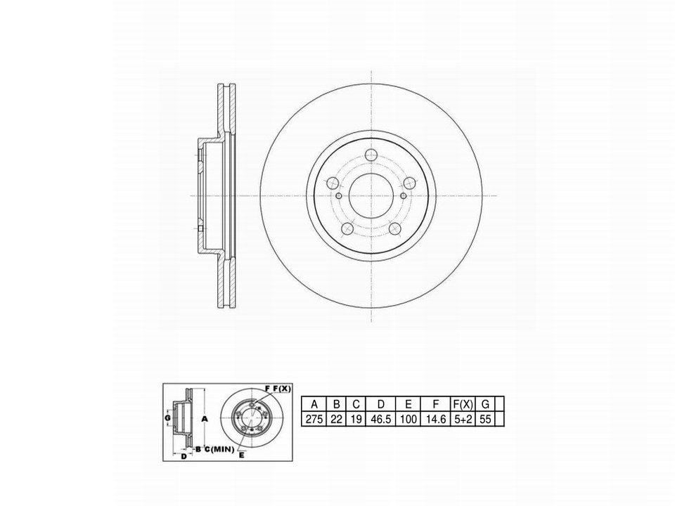 Winstop Brake Rotor, Front WS247111, Toyota Corolla 2019-2009