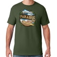 thumbnail image 1 of Mens Manu Bay Surf Company PARADISE SURF SHACK MARLIN T-shirt, Medium Military Green, 1 of 3