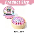 thumbnail image 3 of Crazy Fun RMS Mystery Cotton Candy Theme Dumpling Squishy, Scented Glitter Confetti Squeeze Toy With Pink Steamer Box, Surprise Bao Bun Fidget Collectible Toy Crazy Gifts for Fun, 3 of 9