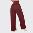 thumbnail image 4 of JoliSweat Women's Sweatpants Wide Leg Sweat Pants Fall Winter Clothes Baggy Elastic Waist Joggers with Pockets Red XL, 4 of 6