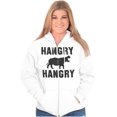 thumbnail image 4 of Funny Hungry Hangry Hippos Unisex Fleece Graphic Zip Up Hoodie Brisco Brands 4X, 4 of 5