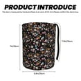 thumbnail image 3 of Wukai Daisies Flowers Print Car Trash Can - Easy to Clean Hanging Garbage Bin - Removable Liner - Leak-Car Garbage Can - Waterproof Trash Can for Car and SUV, 3 of 7