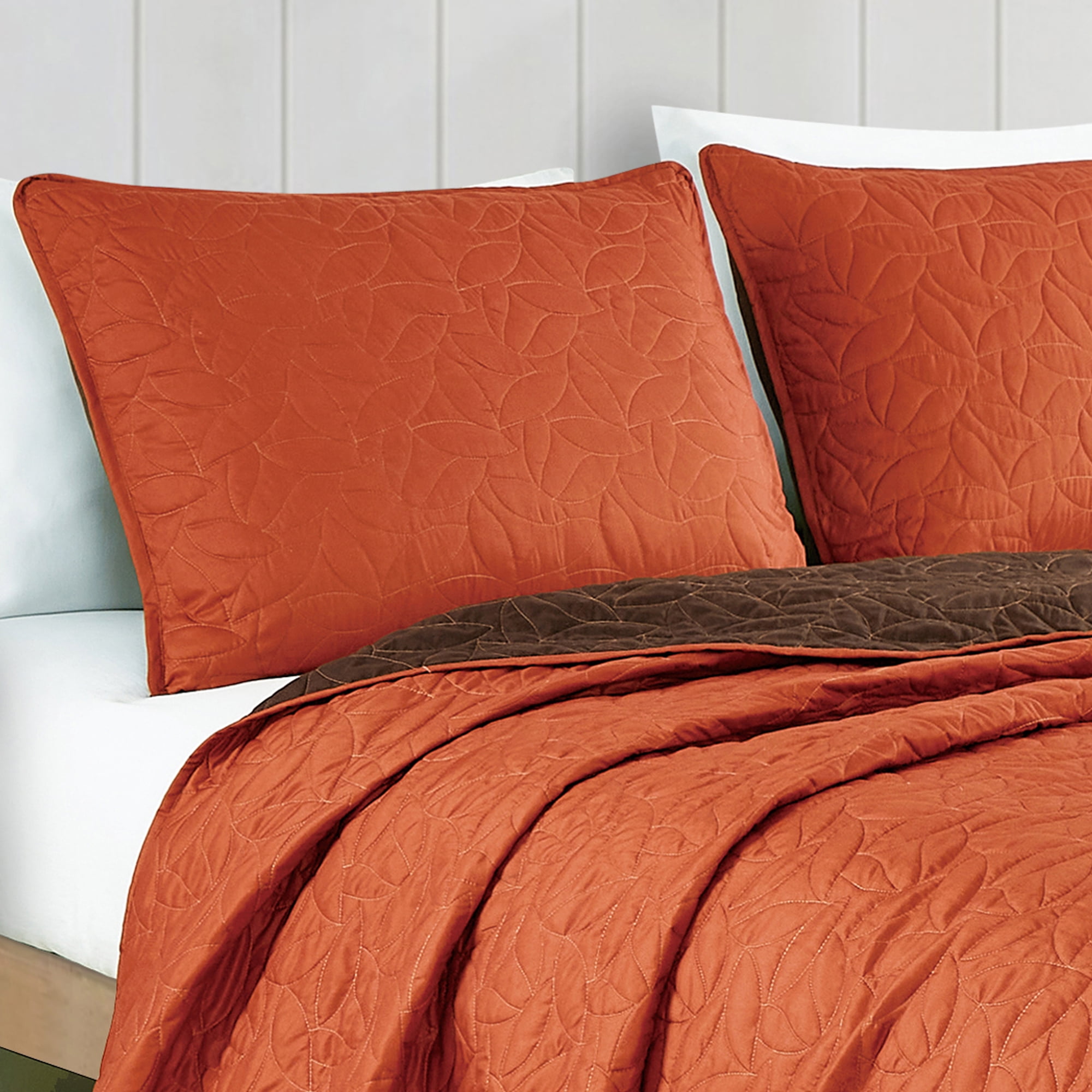 Evjk 3-Piece Decorative Lightweight Bedspread Set – Reversible, Microfiber with Refined Solid, King