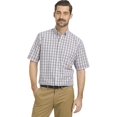 thumbnail image 2 of ARROW USA 1851 Men's Hamilton Poplins Short Sleeve Button Down Plaid Shirt, Riviera, Medium, 2 of 4