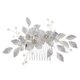 thumbnail image 1 of KAKOWELY Peineta para el pelo de novia con hojas y flores, elegante accesorio para el pelo de novia., 1 of 4