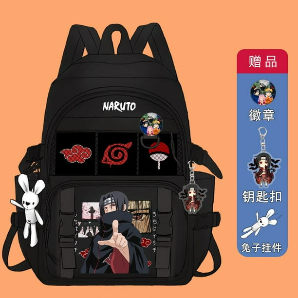 Mochila de Anime Naruto para ninas y ninos bolsa de viaje de gran capacidad Uchiha Itachi 3 colgantes gratis regalos de cumpleanos 18 estilos 20223 Fivean unisex Bodega Aurrera en linea