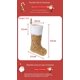 thumbnail image 2 of Calcetines de Navidad de con brillante con puño de felpa grande, decoración clásica de árbol de chimenea, adorno colgante para decoración(Rojo)(1 pieza), 2 of 3