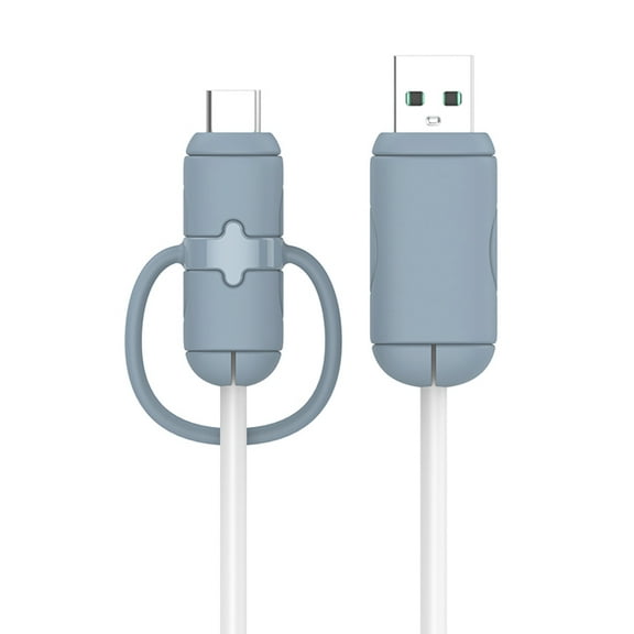 Lohuatrd 2Pcs Silicone Charging Cable Protective Case Anti-break Data Line Cord Protector Winder Cover Sleeve Cable Wrap for iPhone for Android for Type-C