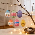 thumbnail image 4 of Easter Decor，Easter Decorations,Easter Hanging Eggs,Set of 6 Easter Egg Hanging Ornaments Creative Patterned Easter Decorations for Easter Scene and Holiday Decor(MulticolorB), 4 of 6