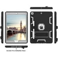 thumbnail image 5 of iPad 9th Generation Case, iPad 8th Generation Case, iPad 7th Gen Case, iPad 10.2"2021/2020/2019 Case, 3 in 1 Heavy Duty Rugged Antish Protective Cover with Stand Pen Holder, Black/Grey, 5 of 9