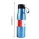 thumbnail image 3 of Botella de agua deportiva de acero inoxidable con aislamiento | Termo de gran capacidad | Tapa hermética con cordón | Hervidor resistente para montañismo al aire libre | Bebidas frías y calientes, 3 of 5