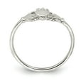 thumbnail image 2 of Sterling Silver Rhodium-plated Claddagh Ring - Size 7, 2 of 2