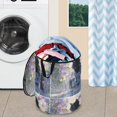 thumbnail image 5 of 50L Extra Large Popup Hamper Collapsible Laundry Basket With Zippered Lid 15.7x18.5in A Cat in The Glass and Flowers, 5 of 7