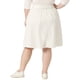 thumbnail image 3 of Faldas de mezclilla midi de mujer plus size Agnes Orinda con lazo en la cintura 2X blanca, 3 of 6