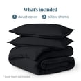 thumbnail image 3 of Bare Home Luxury Duvet Cover and Sham Set - Premium 1800 Collection - Ultra-Soft - Queen, Black, 3-Pieces, 3 of 10