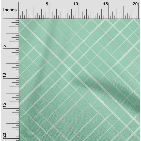 oneOone Cotton Flex Fabric Check & Geometric Printed Craft Fabric BTY 40 Inch Wide