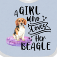 thumbnail image 4 of Inktastic A Girl Who Loves Her Beagle Boys or Girls Baby Bib, 4 of 4