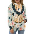thumbnail image 4 of Cute Lion Floral Print 3d Sweatshirts Hoodie Fashion Casual Personality Men's Women Street Hoodie Pullovers Long Sleeve Comfortable Top, 4 of 6