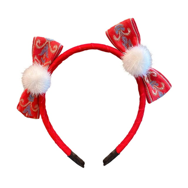 Diadema de año Nuevo Chino, tocado encantador, tocado de Aro para el pelo con lazo para fiesta de graduación, suministros para fiesta de disfraces Estilo A