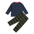 thumbnail image 3 of Qiylii Baby Christmas Outfit Long Sleeve Sweatshirt + Color Block Trousers, 3 of 7