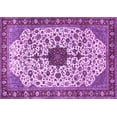 thumbnail image 1 of Ahgly Company Indoor Rectangle Medallion Purple Traditional Area Rugs, 8' x 10', 1 of 4