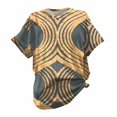 thumbnail image 4 of Endives Women's Short Sleeve T-Shirt Round Neck Printed T Shirt Womens Tops Spring Summer, 4 of 4