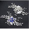 thumbnail image 2 of Peineta para el cabello de boda, accesorios para el cabello de novia con diamantes de imitación azules para novia y damas de honor, pieza para el cabello de boda, 2 of 3