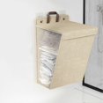 thumbnail image 2 of Wall Hanging Laundry Basket Collapsible Dirty Clothes Basket Space Saving Foldable Laundry Basket for Shoes Socks Towels Beige L Size, 2 of 4