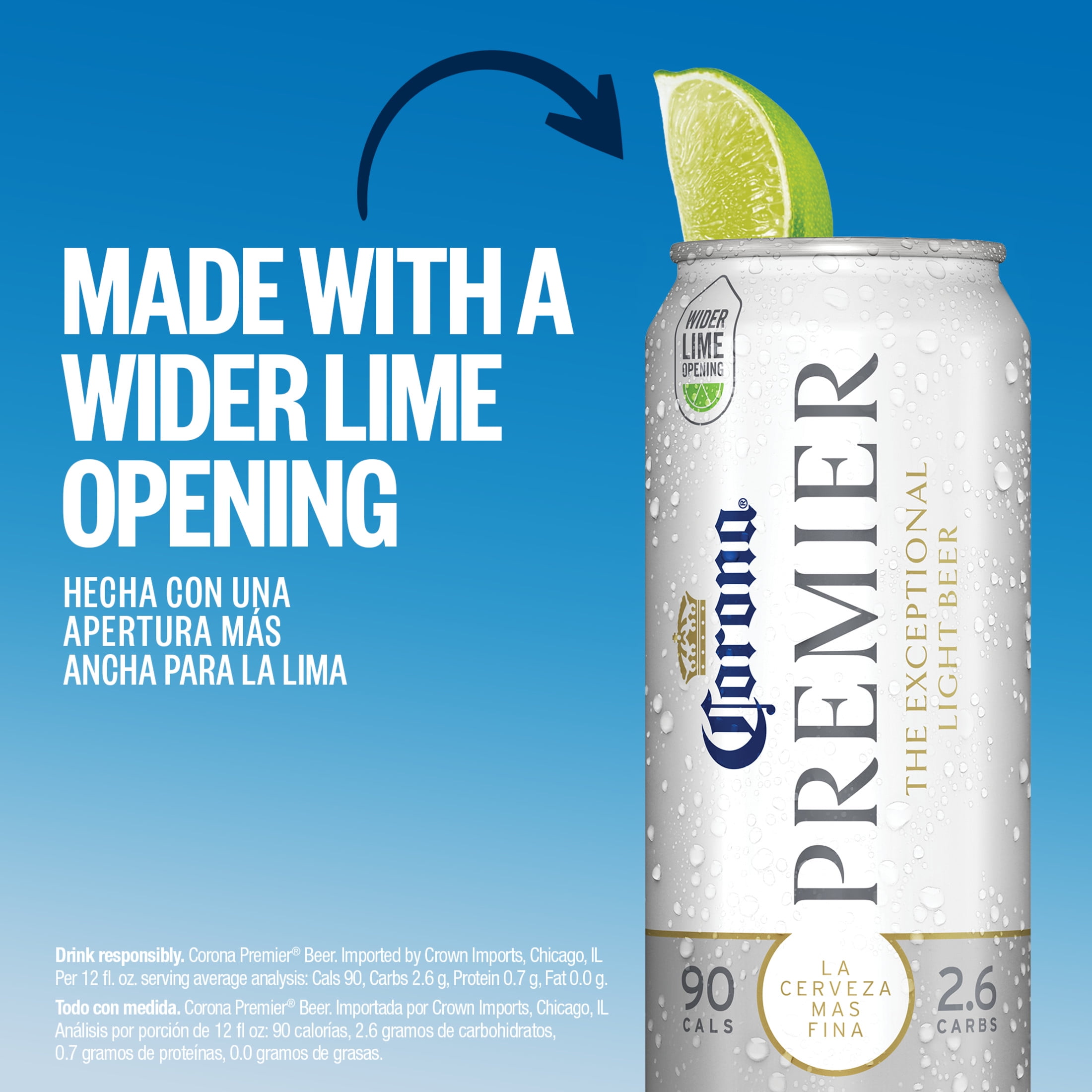 Corona Premier Mexican Lager Light Beer Bottles 4.0% ABV Multipack - 6-12 Fl. Oz