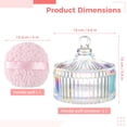 thumbnail image 5 of 2 PCS Large Body Powder Puff with Glass Jar Set, Soft Washable Powder Puff for Face and Body, Reusable Puff with Ribbon Band for Makeup Glitter and After-Bath Care, 5 of 6