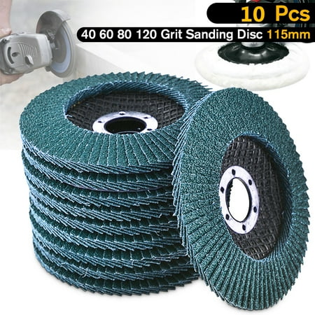 10x Flap Discs Angle Grinder 115mm (4.5