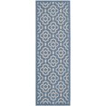 thumbnail image 3 of Safavieh Courtyard Lavern Geometric Indoor/Outdoor Runner Rug, Blue/Beige, 2'3" x 6'7", 3 of 8