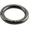 thumbnail image 2 of 5/8 Inch Spring O Ring Round Carabiner Snap Hook Round Keychain Suitable for Bag Wallet Keychain Zinc Alloy Black Black 4pcs Simple Modern, 2 of 4