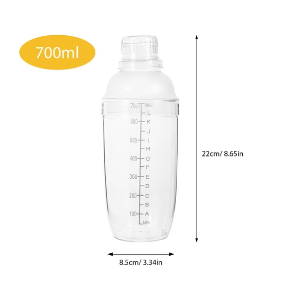 CIMAXIC 1Set Plastic Cocktail Shaker with Compact Design for Bar Use and Mixing