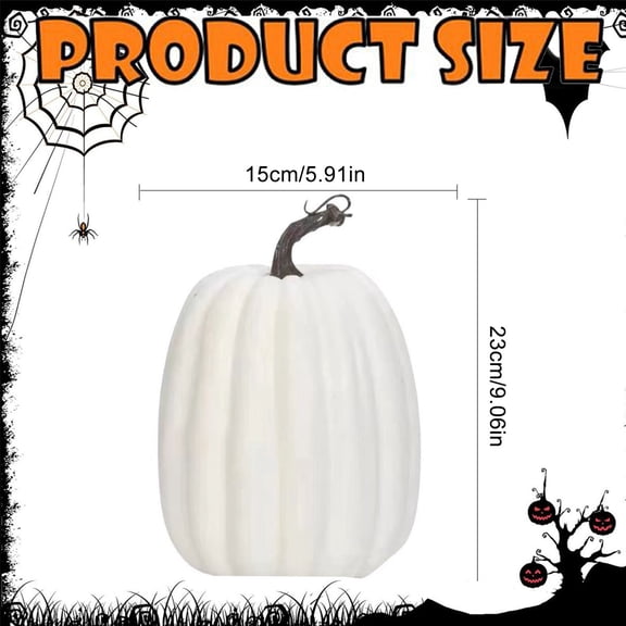Clearance Sale | 8.5 Inch Large Styrofoam Pumpkin for Painting, Artificial Fall Decor for Halloween Thanksgiving Table Centerpiece