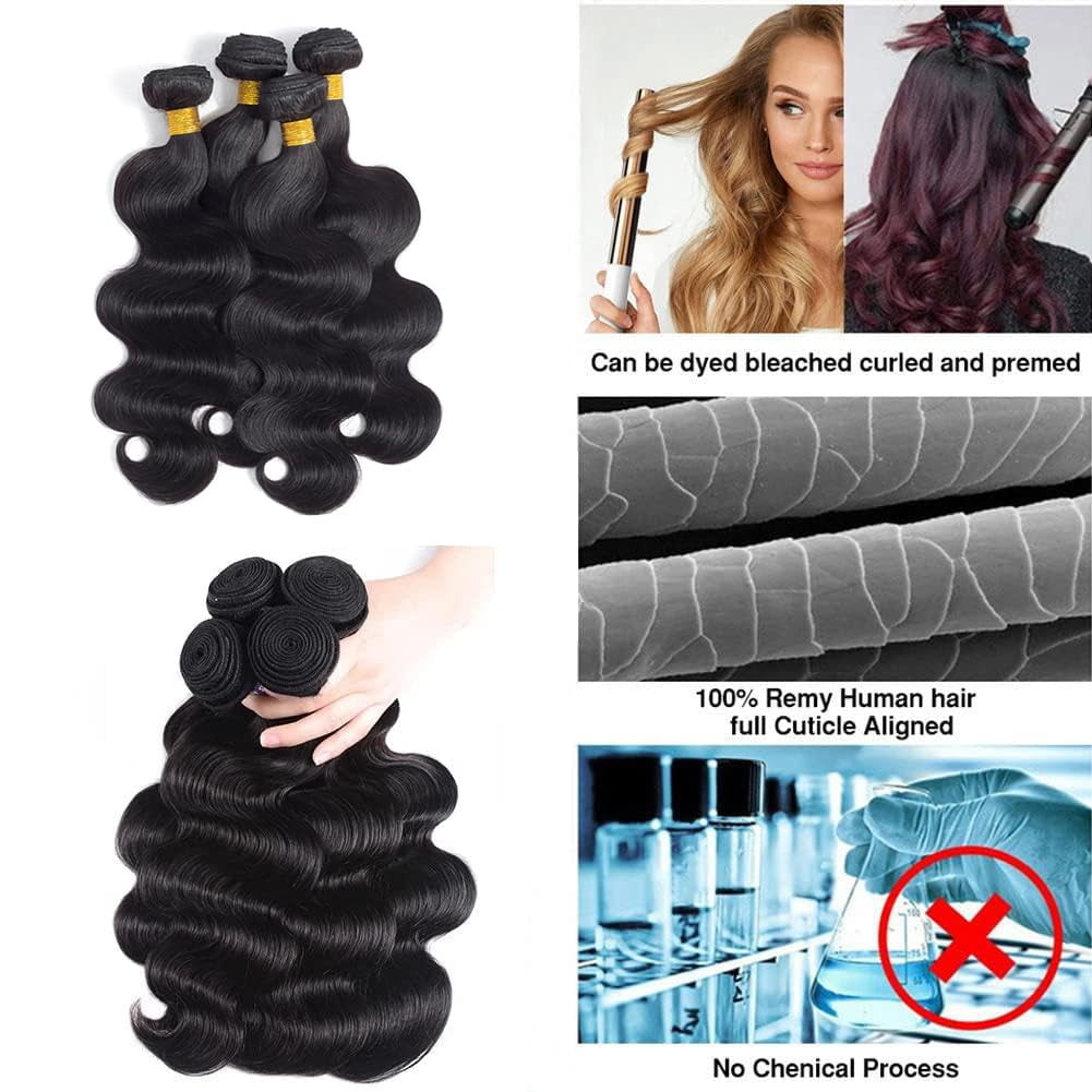 Hair extensions human hair 4 bundles discount