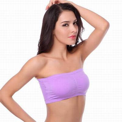 

Women Strapless Bra Bandeau Tube Removable Padded Top