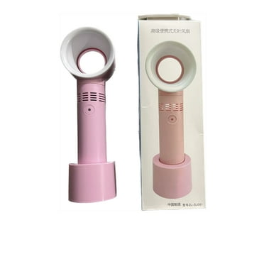 Bladeless Handheld Fan, Mini Portable Fan, Desk Fan,  Personal Fan with USB Rechargeable Battery Pink