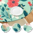 thumbnail image 4 of Pioneer Flower Floral Print Pattern Round Fitted Tablecloth with Elastic Edge,Dining Table Cover Waterproof,Outdoor Round Tablecloth for Camping,Dining,Indoor and Outdoor, 4 of 7