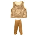 thumbnail image 4 of Kids Dance Sparkly Gold Dance Sleeveless Tank Top and Pants Outfit Set Dance Jazz Performance Dancewear 9-10 Years, 4 of 4