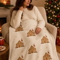 thumbnail image 5 of Sahpxhe Christmas Flannel Throw Blanket with Christmas Design,Ultra Soft Reversible Winter Blanket for Couch and Bed,Cozy Christmas Home Decor,39.4x27.6in H-S, 5 of 6