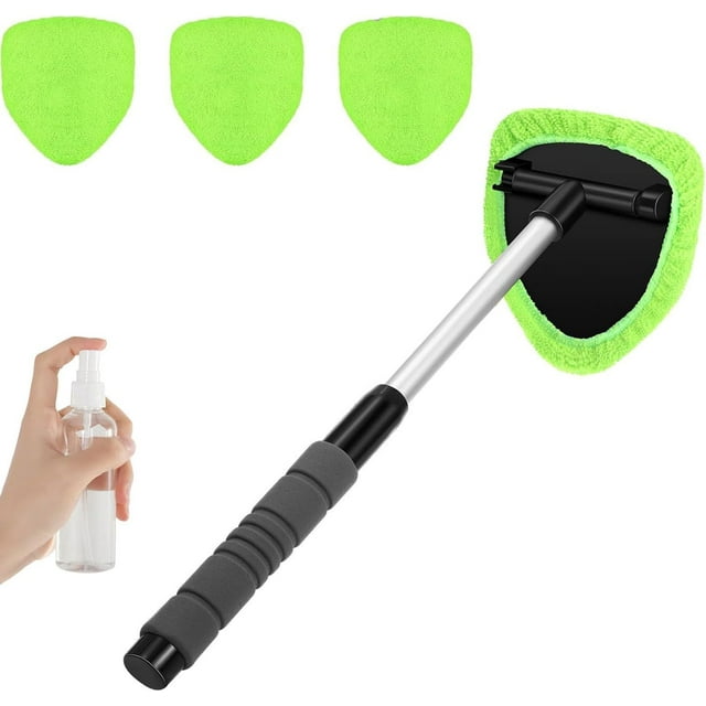 Standpoint Windshield Cleaner Tool, 2025 New Interior Microfiber Windshield Cleaning Tool, Car Window Cleaner, Effortless and Efficient Cleaning (Green)