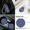 thumbnail image 7 of XYZCANDO Mandala Print Armrest Cover Keychain Lipstick Cover Handbrake Cover Fender Cover Trash Can Seat Belt Cover Car Cushion Cover Steering Wheel Cover Car Interior Decor, 7 of 7