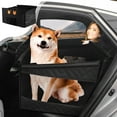 thumbnail image 1 of Waterproof Hard Mesh Dog Car Seat Protector Mat with Pet Basket for Rear Seats, 1 of 7